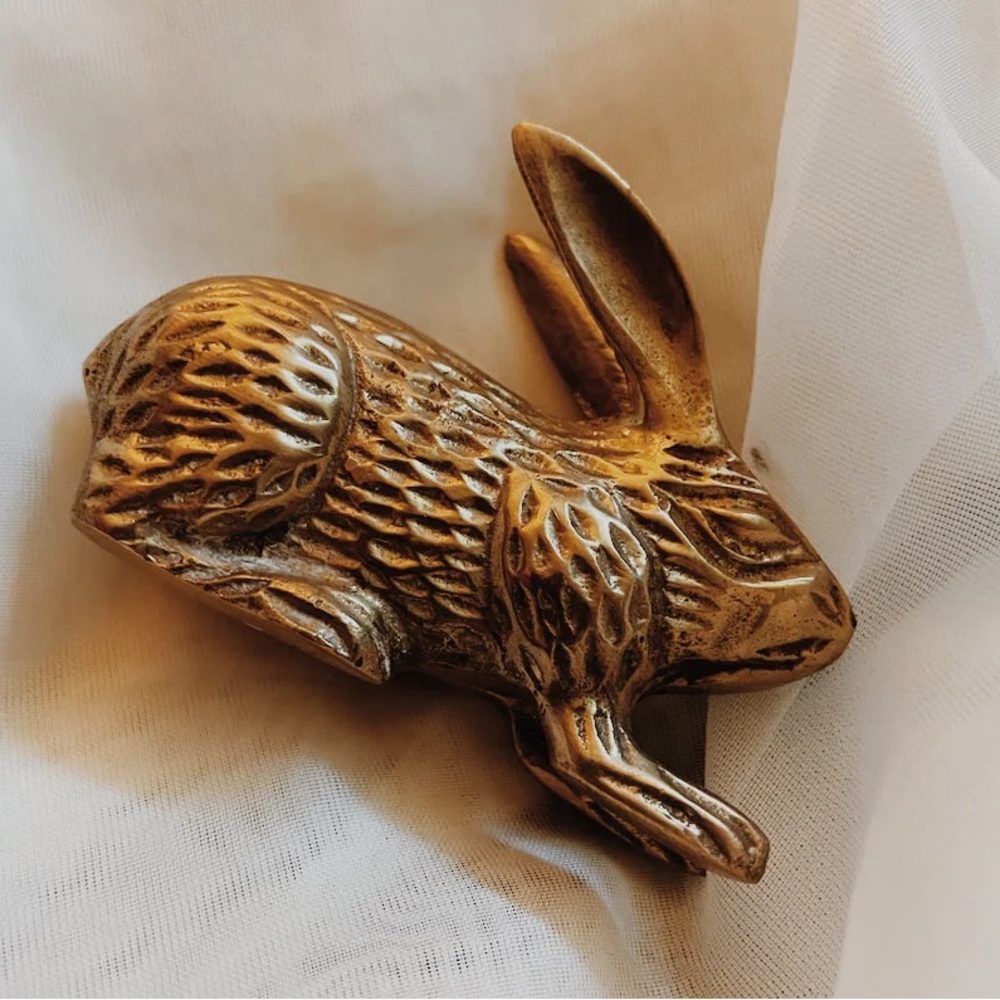 Vintage Brass Rabbit Figurine